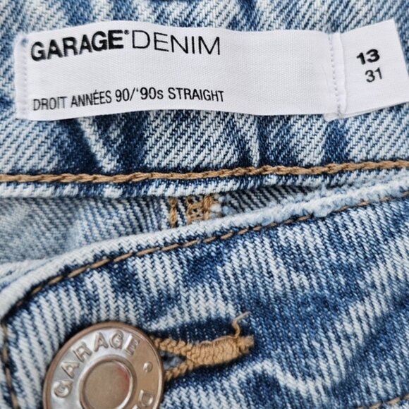 Garage 90s Straight jeans 'Everett Wash' light blue size 31 NWT - Picture 8 of 14